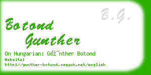 botond gunther business card